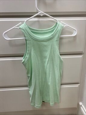 LOFT Mint Green Ribbed Tank